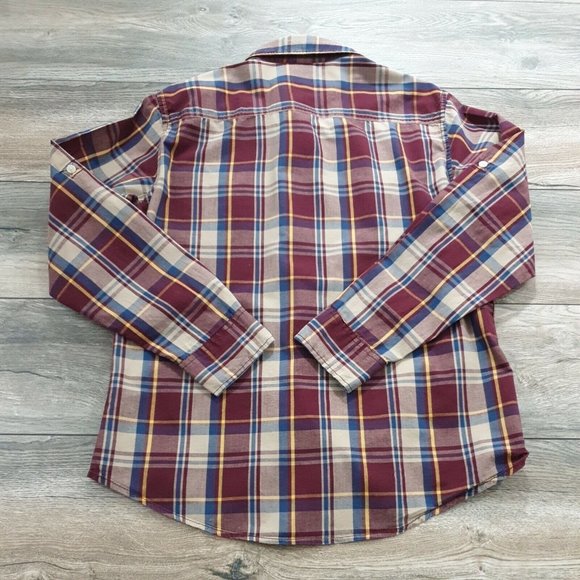 Urban Pipeline Men Medium Long Sleeve Shirt Plaid Casual Work Weekend Relax FLAW - Picture 9 of 12